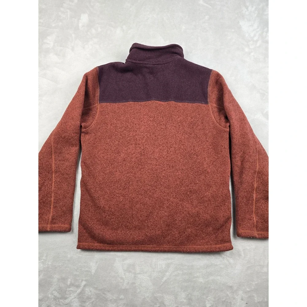 The North Face Fleece Jacket Mens‎ Large Orange Full Zip Sweater Pockets Outdoor